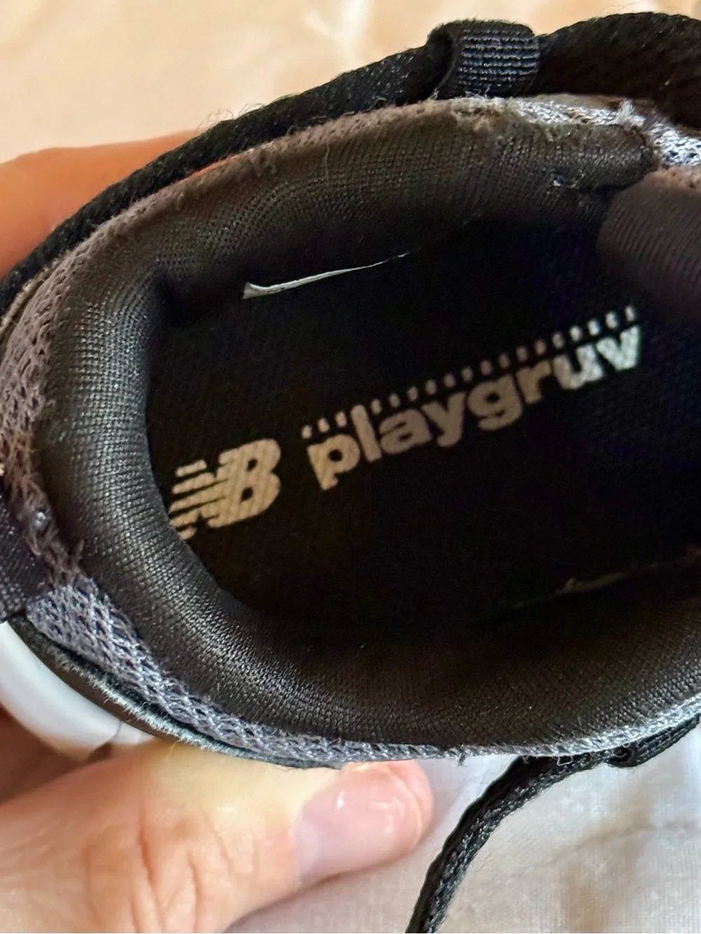 New Balance Kids white and Gray Athletic Sneakers